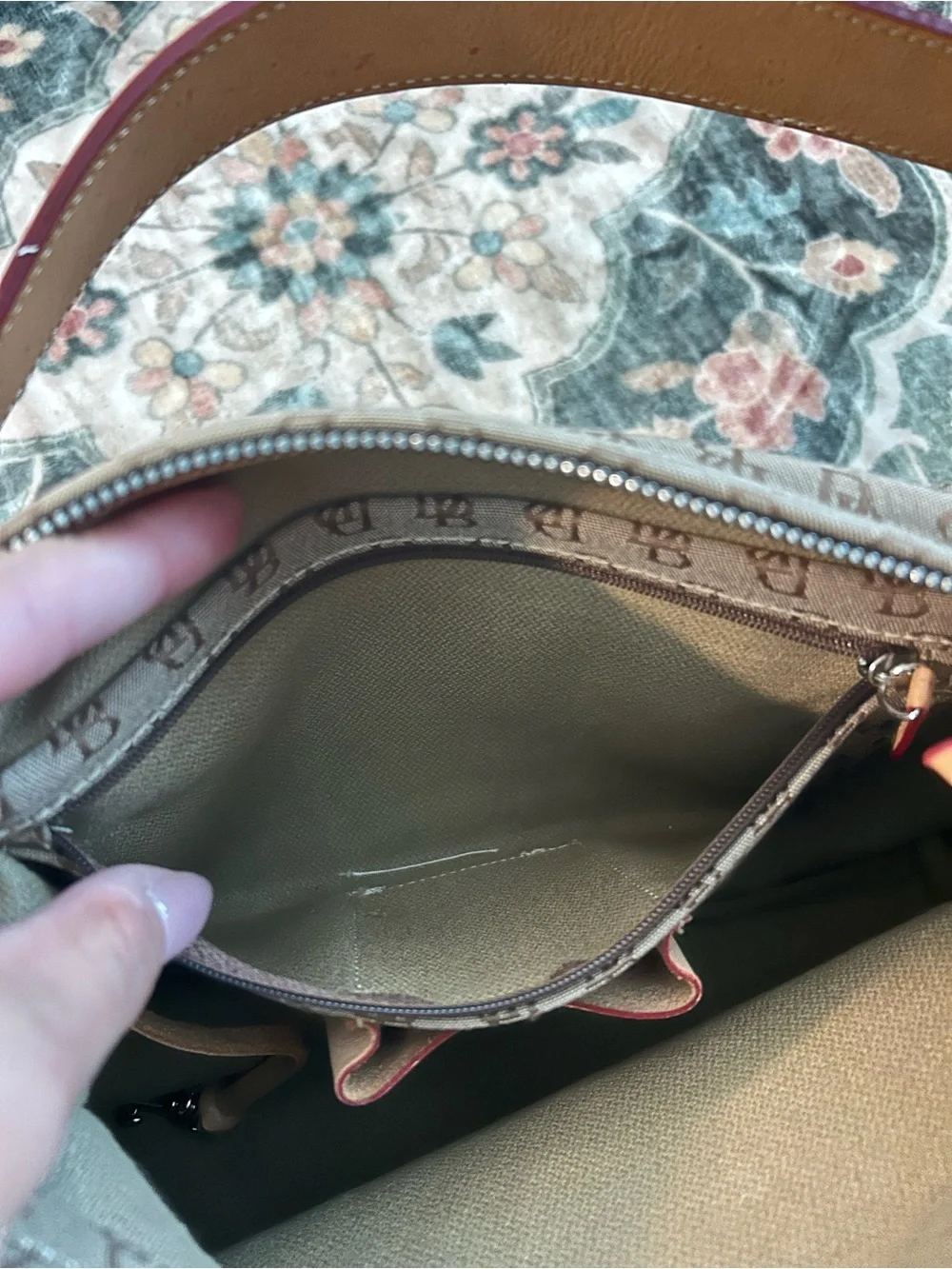 Vintage Dooney & Bourke Monogram Hobo Bag